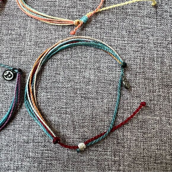 Pura Vida Bundle of 6 Wax Coated String Bracelets Adjustable Sizing Costa Rica - Picture 7 of 12